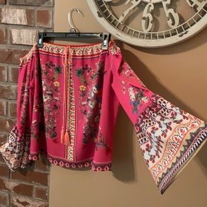 Umgee Pink off shoulder top-large